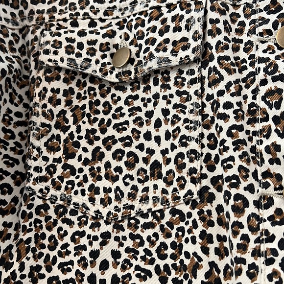 Easel Animal Print Jean Jacket.  NWOT - Picture 2 of 4